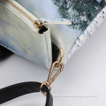New Design Women Handbag Digital Printed Lady Shoulder Bag Second Hand PVC Leather Travel Bag